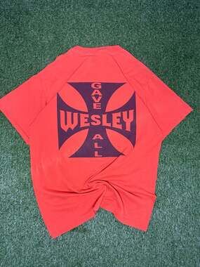 Vintage 2009 Sgt. Wesley Tucker Memorial Ride Motorcycle T-Shirt Orange